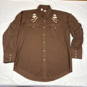 Vintage Chute #1 Western Men’s 16.5 35 Pearl Snap Embroidered Floral